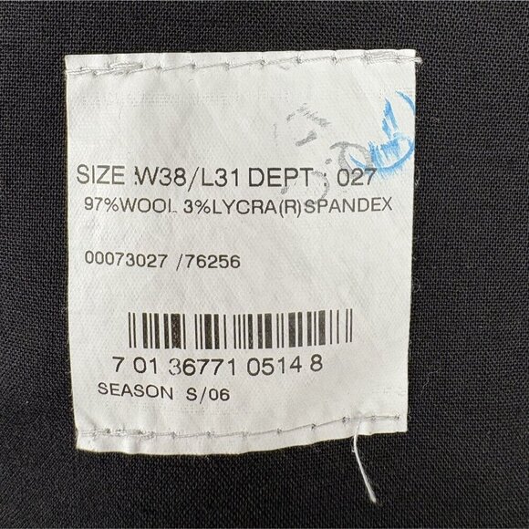 Brooks Brothers 346 Men's Pinstripe Dress Pants W38 L31 Gray Stretch Wool Blend - Picture 5 of 8